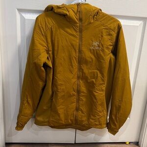 Arc'teryx Mustard Yellow Hooded Jacket atom